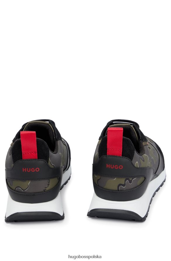 Hugo Boss wzorzyste buty sportowe w kamuflażowym kolorze z różnych materiałów hugo wzorzyste R0X0H64850