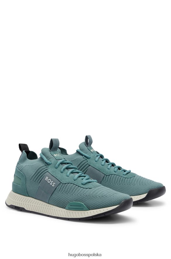 Hugo Boss zielone skarpetki Hugo z cholewką Repreve zielony R0X0H64719