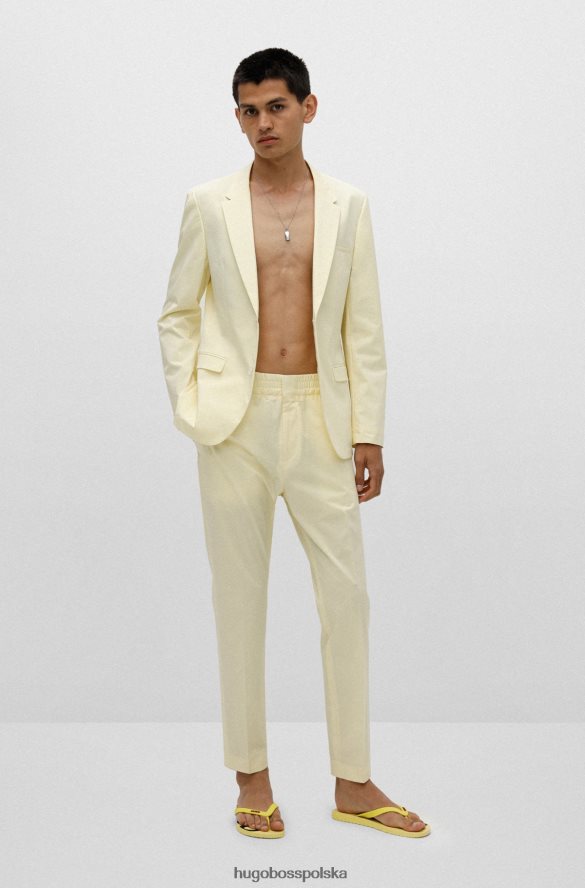 Hugo Boss Włoskie klapki z logo Hugo w kolorze żółtym żółty R0X0H64931