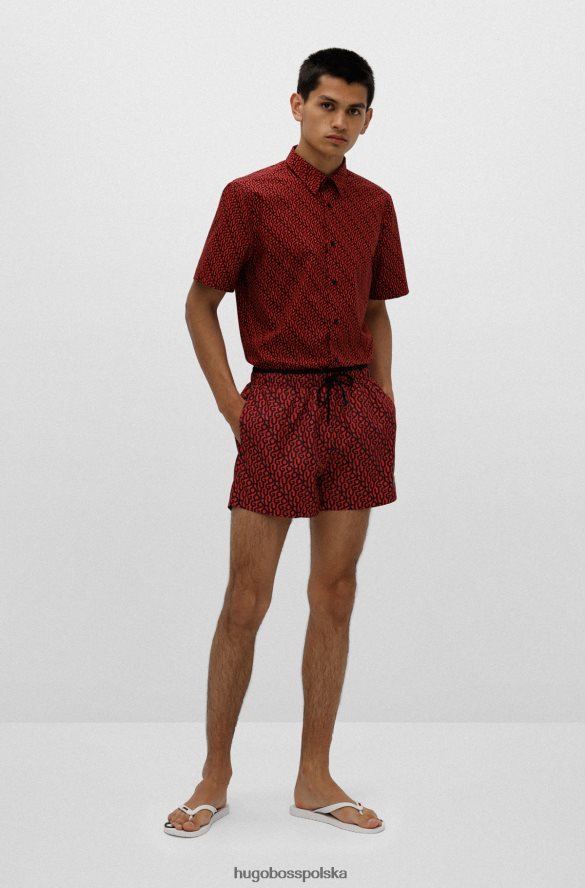 Hugo Boss białe, włoskie klapki z logo hugo biały R0X0H64930