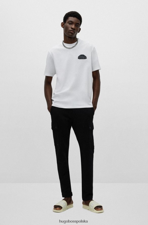 Hugo Boss jasnozielone, włoskie klapki hugo z paskiem z logo jasnozielony R0X0H64821