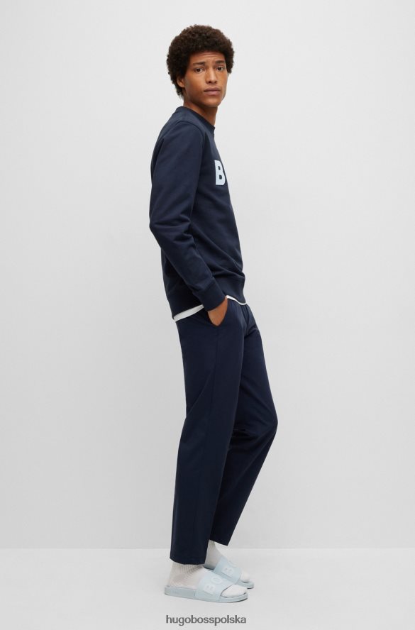 Hugo Boss włoskie klapki z kontrastowym paskiem z logo hugo jasnoniebieskie jasny niebieski R0X0H64801