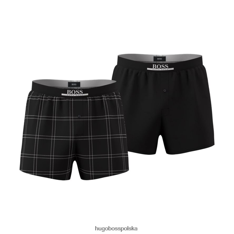 Hugo Boss 2 pary bokserek 50450096 czarne czarny R0X0H6237