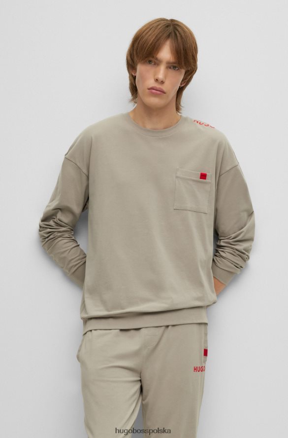 Hugo Boss Bluza z rozciągliwej bawełny z logo Hugo w kolorze jasnozielonym jasnozielony R0X0H64363