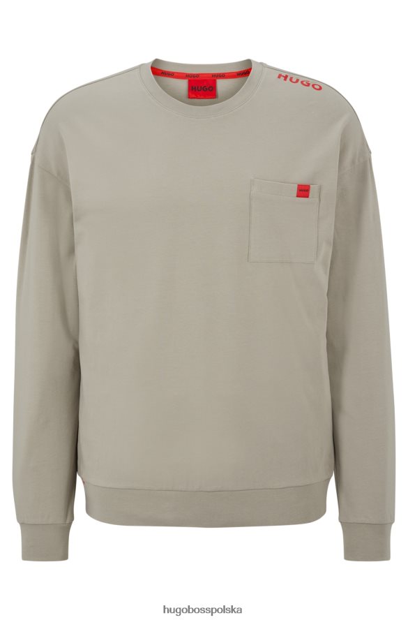 Hugo Boss Bluza z rozciągliwej bawełny z logo Hugo w kolorze jasnozielonym jasnozielony R0X0H64363