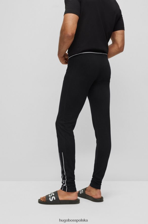 Hugo Boss Czarne kalesony Hugo z elastycznej bawełny, z logo i detalami w paski czarny R0X0H62453