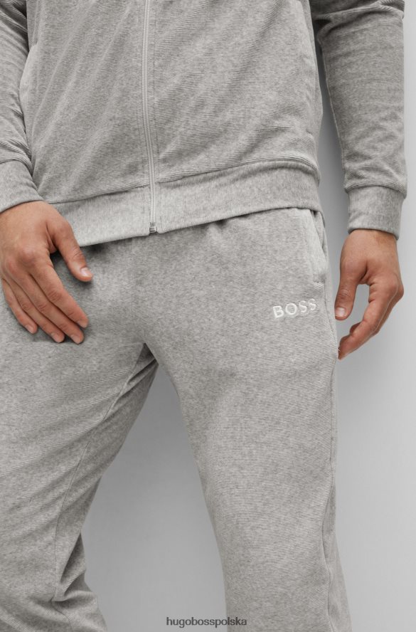 Hugo Boss Hugo Szara piżama z mieszanki bawełny i detalami z logo szary R0X0H62815