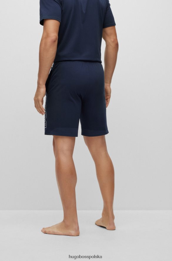 Hugo Boss Hugo Szorty od piżamy z rozciągliwej bawełny z logo w kolorze ciemnoniebieskim ciemny niebieski R0X0H64196