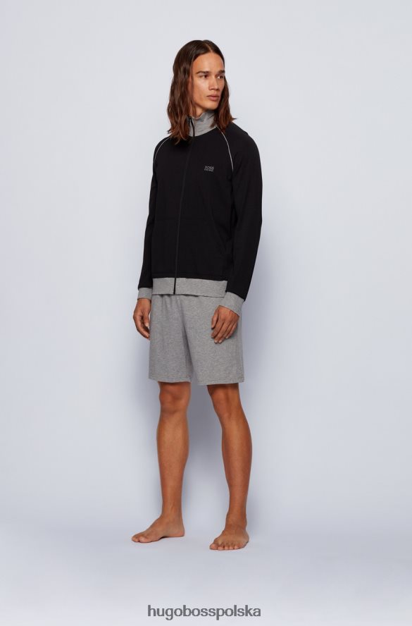 Hugo Boss Kurtka wypoczynkowa mix&match 50379013 czarna czarny/granatowy R0X0H6338