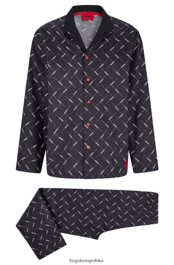 Hugo Boss Zestaw piżamy w pudełku prezentowym z nadrukiem logo hugo w kolorze czarnym czarny R0X0H63471