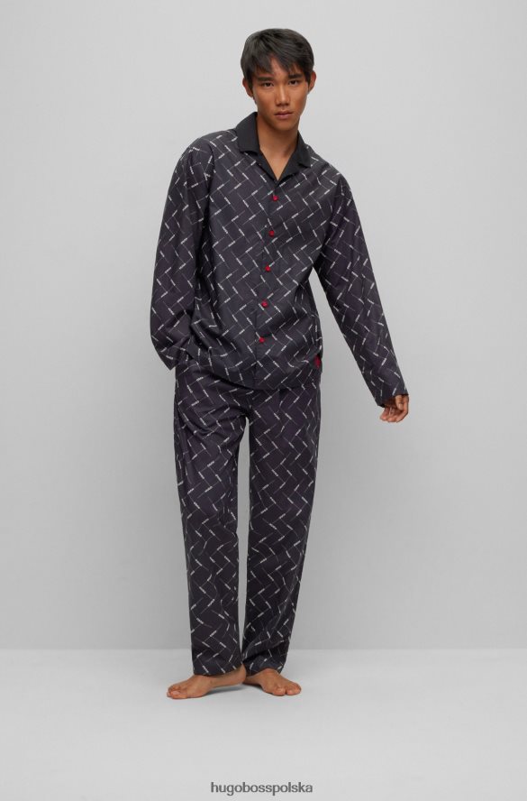 Hugo Boss Zestaw piżamy w pudełku prezentowym z nadrukiem logo hugo w kolorze czarnym czarny R0X0H63471