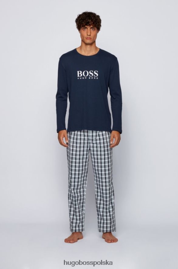 Hugo Boss dół od piżamy 50437014 niebieski niebieski R0X0H6314