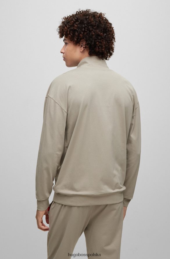 Hugo Boss jasnozielona kurtka codzienna Hugo z elastycznej bawełny z charakterystycznymi detalami jasnozielony R0X0H64200