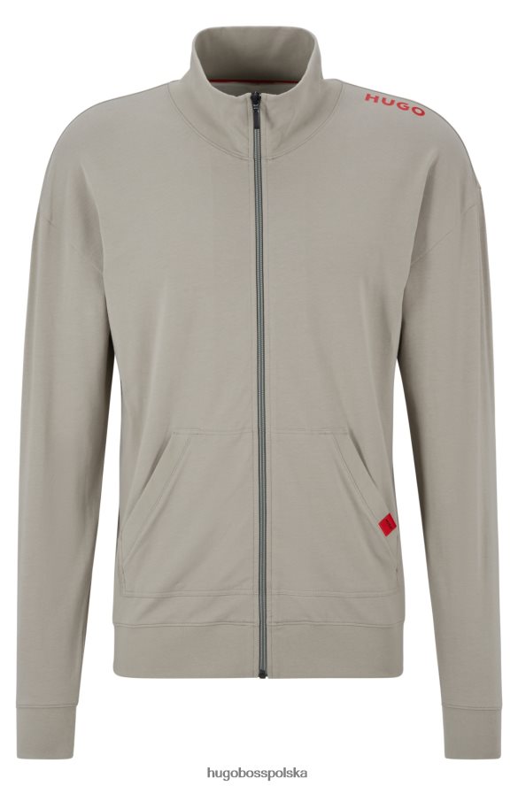 Hugo Boss jasnozielona kurtka codzienna Hugo z elastycznej bawełny z charakterystycznymi detalami jasnozielony R0X0H64200