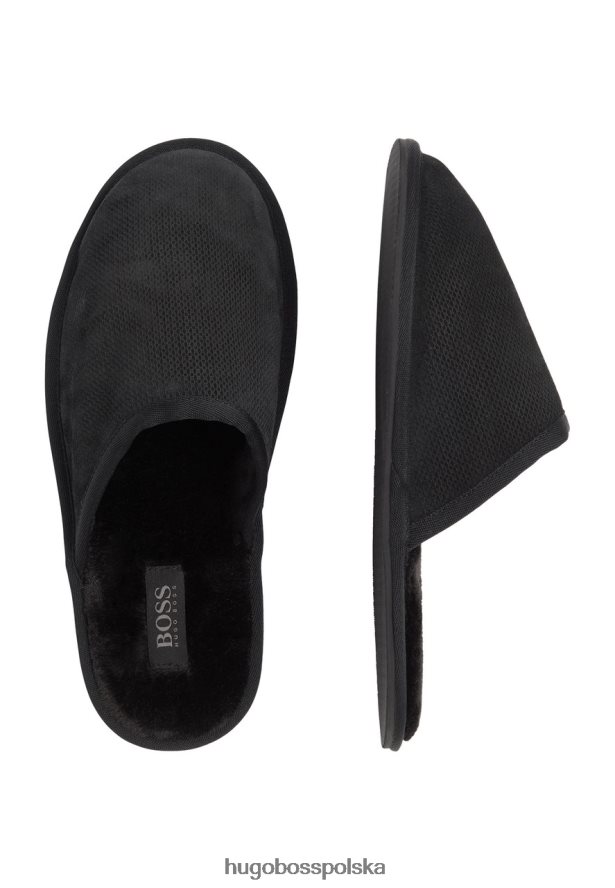 Hugo Boss kapcie domowe 50445700 czarne czarny R0X0H6236