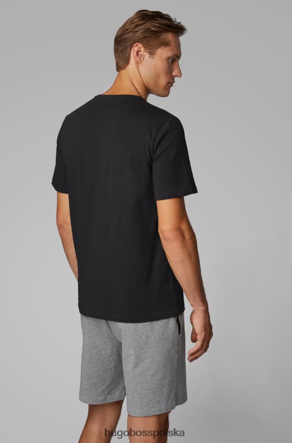 Hugo Boss koszulka do spania - 50379021 czarna czarny/granatowy R0X0H6385