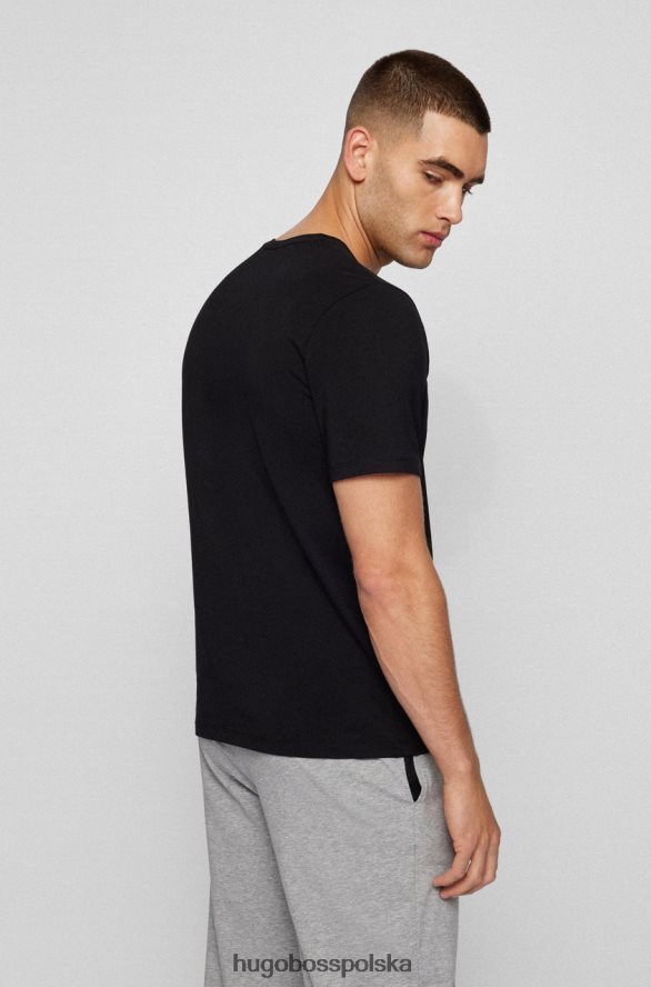 Hugo Boss koszulka z bielizną nocną 50469550 czarna czarny/granatowy/biały R0X0H6126