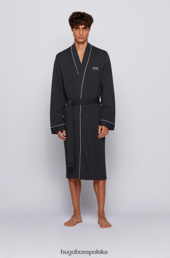 Hugo Boss szlafrok - kimono - 50229070 czarny czarny/granatowy R0X0H6431