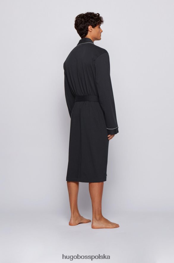 Hugo Boss szlafrok - kimono - 50229070 czarny czarny/granatowy R0X0H6431