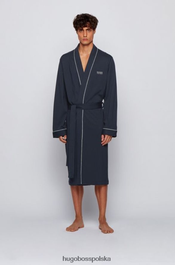 Hugo Boss szlafrok - kimono - 50229070 czarny czarny/granatowy R0X0H6431