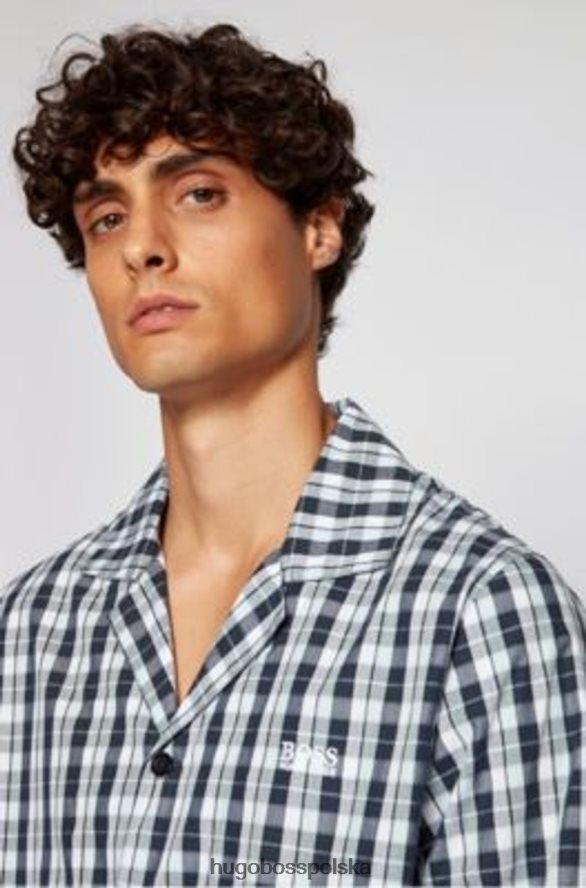Hugo Boss zestaw upominkowy piżamy 50437013 niebieski niebieski R0X0H6313