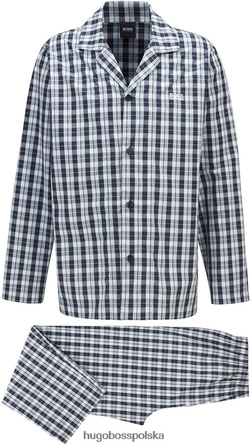 Hugo Boss zestaw upominkowy piżamy 50437013 niebieski niebieski R0X0H6313