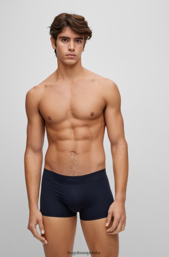 Hugo Boss Bokserki ze stretchu z mikrofibry z logo w pasie hugo ciemnoniebieskie ciemny niebieski R0X0H62773