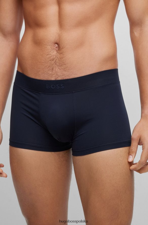 Hugo Boss Bokserki ze stretchu z mikrofibry z logo w pasie hugo ciemnoniebieskie ciemny niebieski R0X0H62773