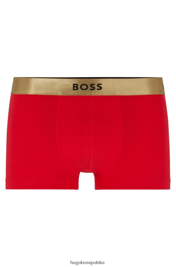 Hugo Boss Hugo Szorty z bawełny rozciągliwej o regularnym stanie i metalicznym paskiem w kolorze ciemnoczerwonym ciemno czerwony R0X0H64073