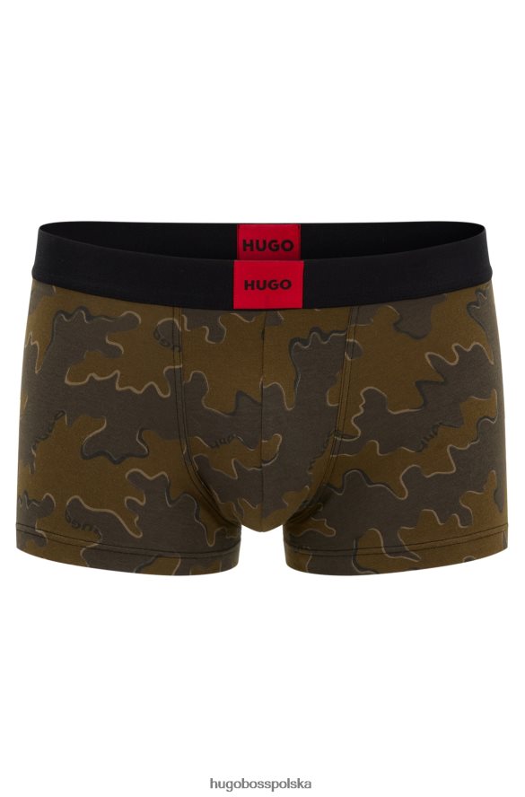 Hugo Boss Szorty z elastycznej bawełny z sezonowym wzorem khaki hugo khaki R0X0H62326