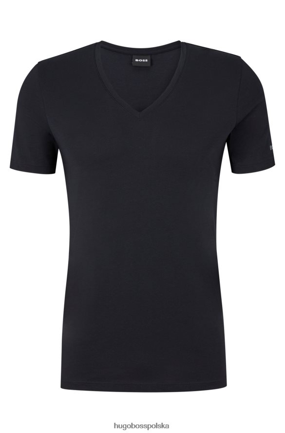 Hugo Boss T-shirt z domieszką bawełny o dopasowanym kroju i nadrukowanym logo hugo w kolorze czarnym czarny R0X0H63552