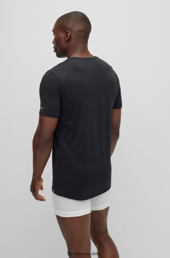Hugo Boss T-shirt z domieszką bawełny o dopasowanym kroju i nadrukowanym logo hugo w kolorze czarnym czarny R0X0H63552