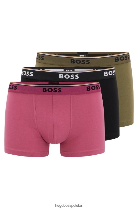 Hugo Boss Trzypak hugo ze stretchem, bawełnianymi spodenkami i paskiem z logo wzorzyste R0X0H61400