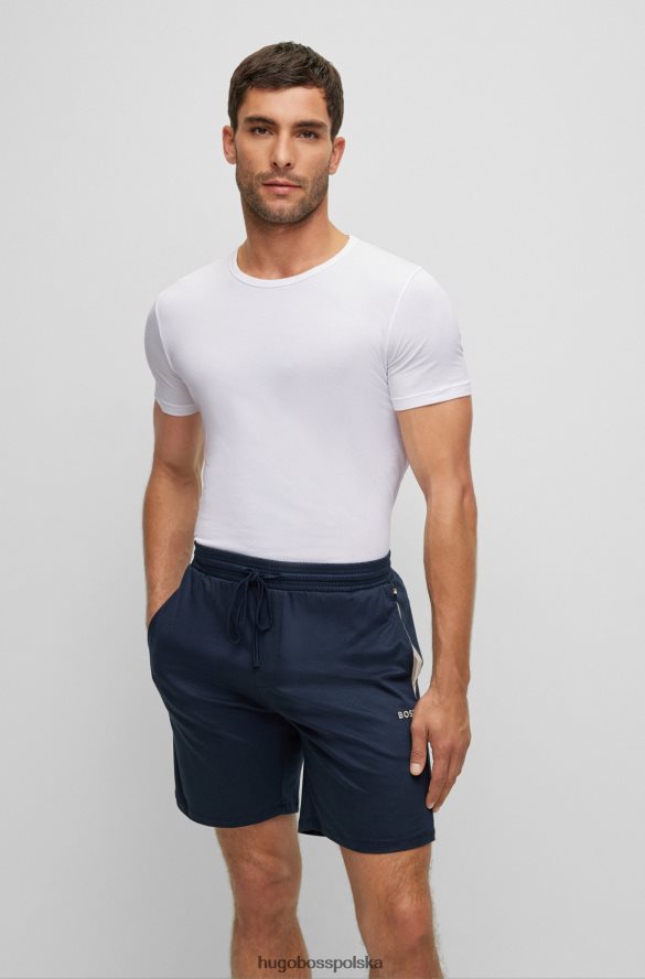 Hugo Boss biały dwupak koszulek z rozciągliwej bawełny hugo z logo biały R0X0H62928