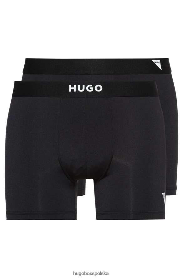 Hugo Boss dwupak bokserek z logo hugo w kolorze czarnym czarny R0X0H64455