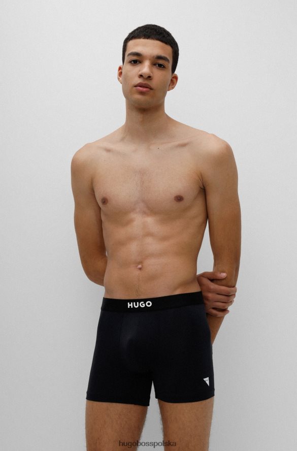 Hugo Boss dwupak bokserek z logo hugo w kolorze czarnym czarny R0X0H64455