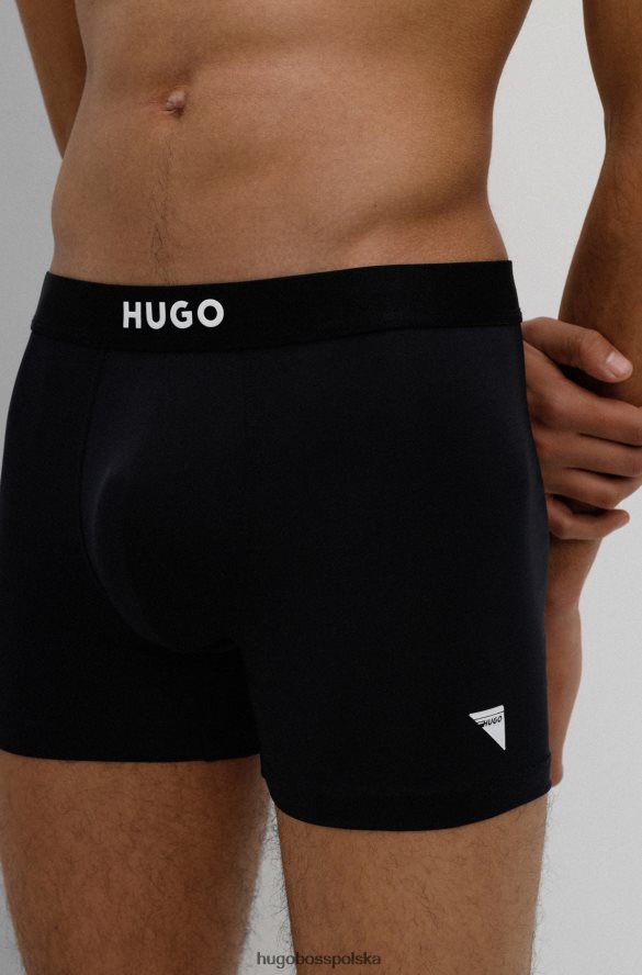 Hugo Boss dwupak bokserek z logo hugo w kolorze czarnym czarny R0X0H64455