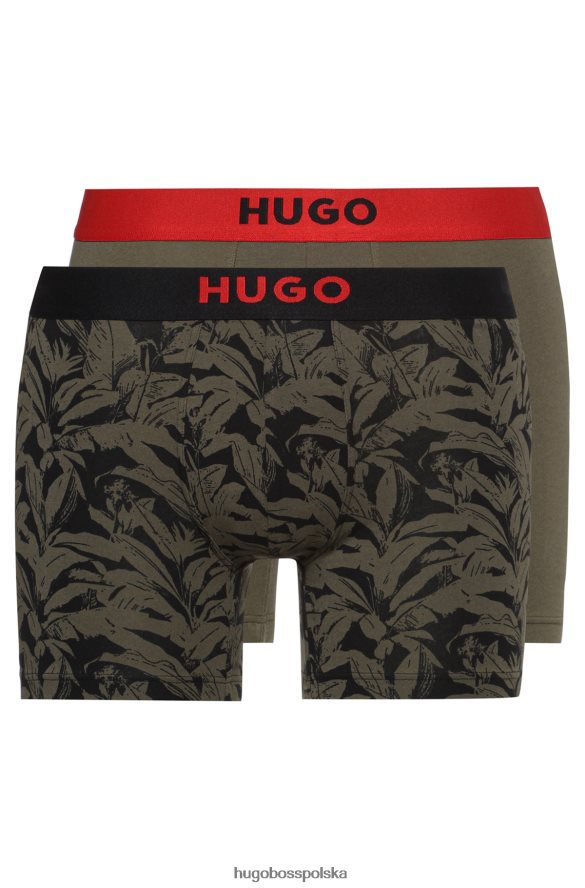 Hugo Boss dwupak bokserek z logo w pasie hugo jasnozielony jasnozielony R0X0H63413