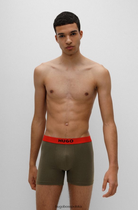 Hugo Boss dwupak bokserek z logo w pasie hugo jasnozielony jasnozielony R0X0H63413