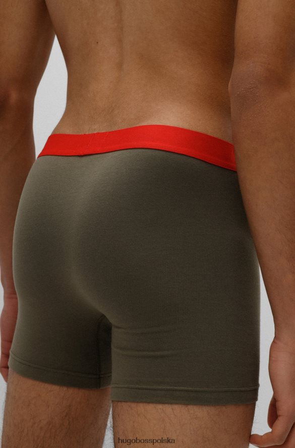 Hugo Boss dwupak bokserek z logo w pasie hugo jasnozielony jasnozielony R0X0H63413
