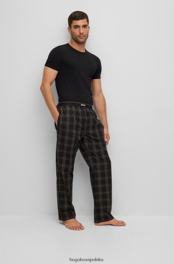 Hugo Boss dwupak koszulek bieliźnianych ze stretchu bawełnianego z logo hugo w kolorze czarnym czarny R0X0H62927
