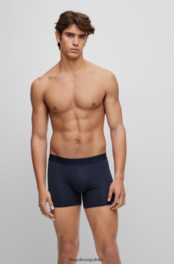 Hugo Boss dwupak modalnych bokserek ze stretchem z logo hugo w kolorze ciemnoniebieskim ciemny niebieski R0X0H62864