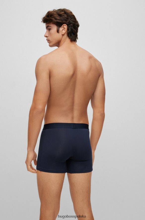 Hugo Boss dwupak modalnych bokserek ze stretchem z logo hugo w kolorze ciemnoniebieskim ciemny niebieski R0X0H62864