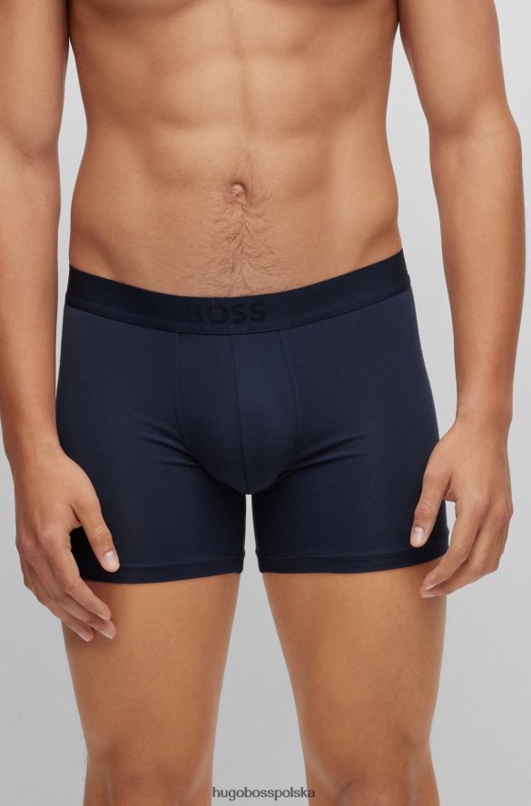 Hugo Boss dwupak modalnych bokserek ze stretchem z logo hugo w kolorze ciemnoniebieskim ciemny niebieski R0X0H62864