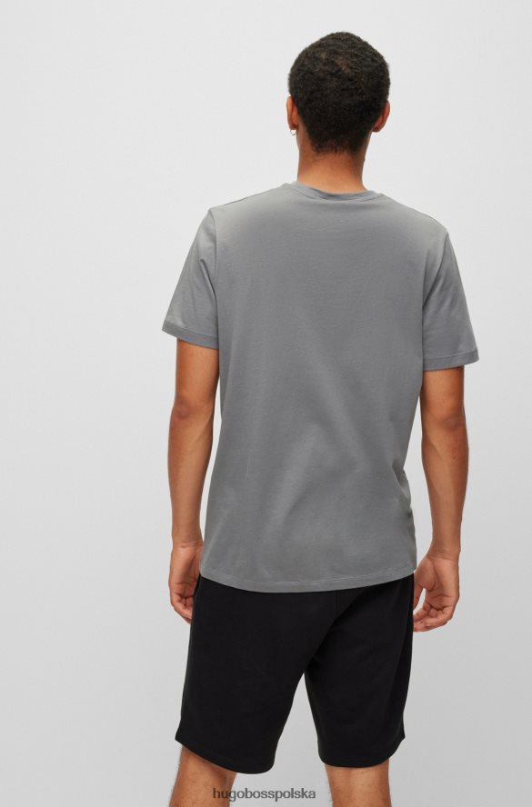 Hugo Boss hugo czarny dwupak bawełnianych T-shirtów bieliźnianych z pionowym logo czarny szary R0X0H61037