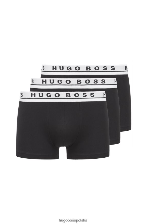 Hugo Boss hugo czarny trzypak kąpielówek z logo w pasie czarny R0X0H61127