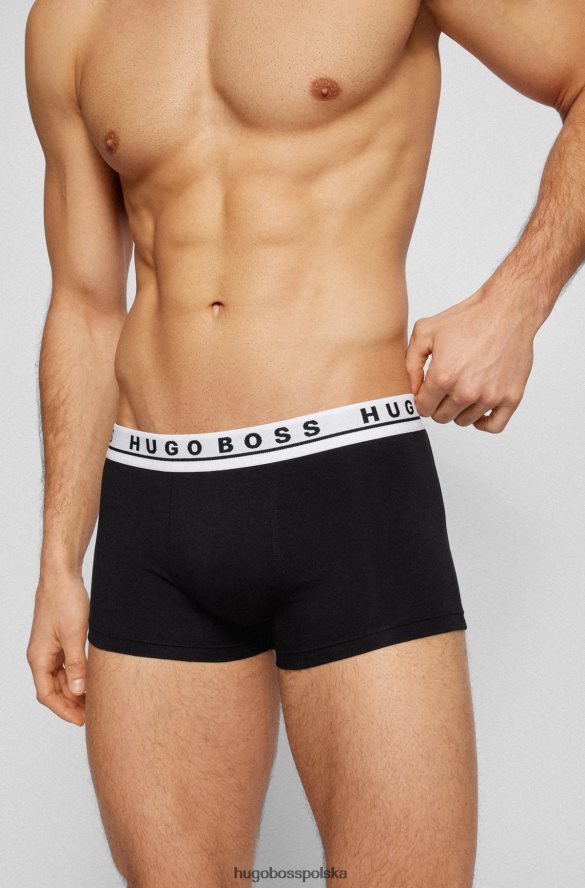 Hugo Boss hugo czarny trzypak kąpielówek z logo w pasie czarny R0X0H61127