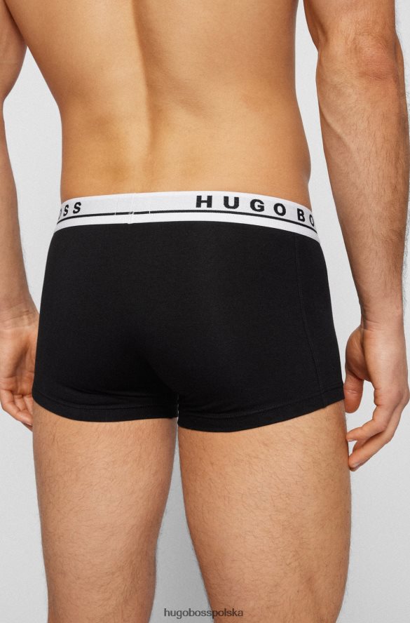 Hugo Boss hugo czarny trzypak kąpielówek z logo w pasie czarny R0X0H61127