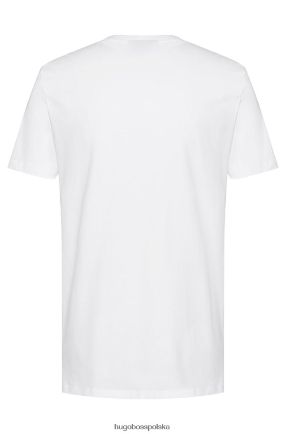 Hugo Boss hugo dwie bawełniane koszulki typu Bodywear z pionowym logo w kolorze białym biały R0X0H62827