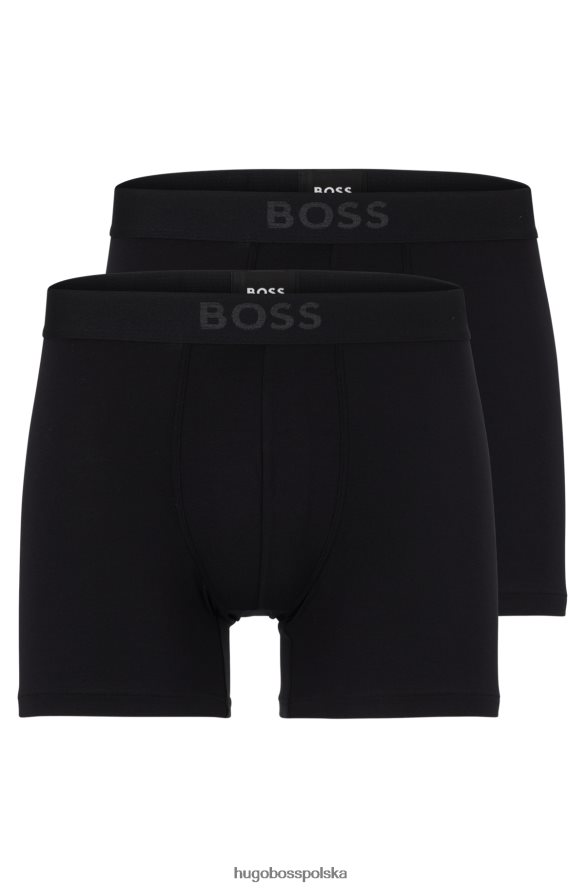 Hugo Boss hugo dwupak bokserek z elastycznego modalu z logo w kolorze czarnym czarny R0X0H62863